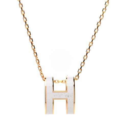 hermes gold h fine jewlery|authentic Hermes necklaces.